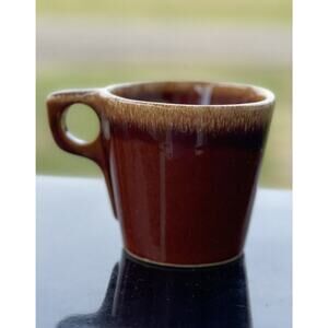 Vintage Hull Pottery Brown Drip Glaze Oven Proof USA Coffee Cup Mug‎